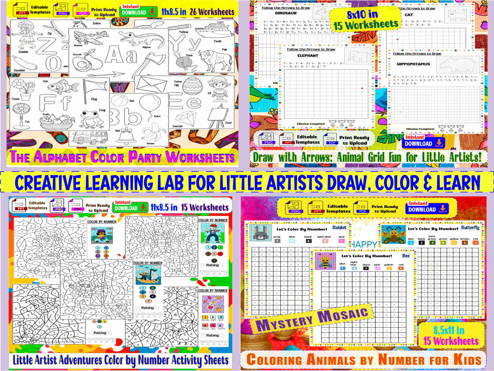 Creative Learning Lab for Little Artists Draw, Color & Learn.