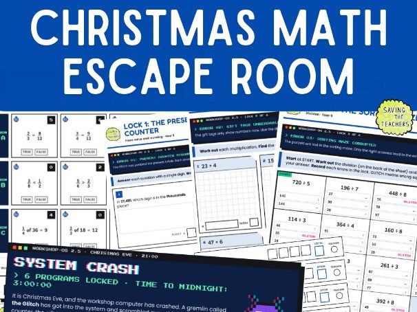 Christmas Maths Escape Room Year 5 Year 6