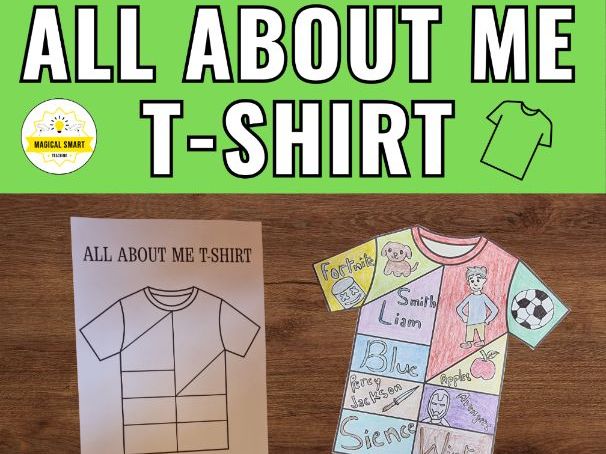 All About Me Tshirt Project- Back to School Get to Know Me Craft Activity