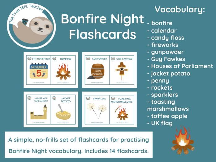 ESL Bonfire Night Flashcards