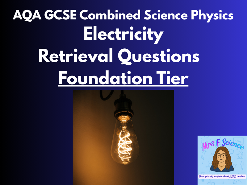 AQA GCSE Combined Science Electricity Retrieval Questions | Foundation