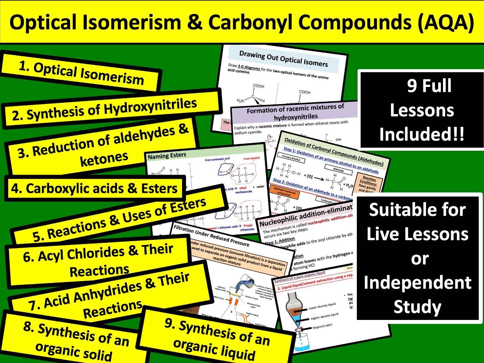 Optical Isomerism and Carbonyl Compounds (AQA)