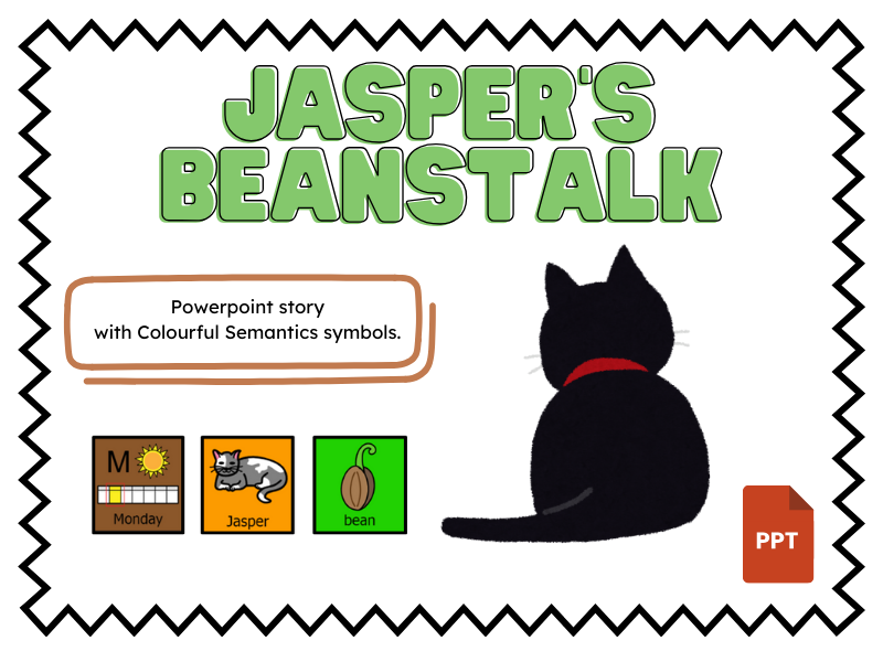 Jasper's Beanstalk Story With Colourful Semantics Symbols