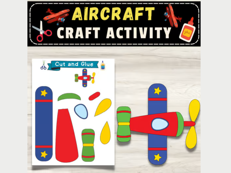 Build An Aircraft Craft : Back To School DIY Aviation Project for Toddlers