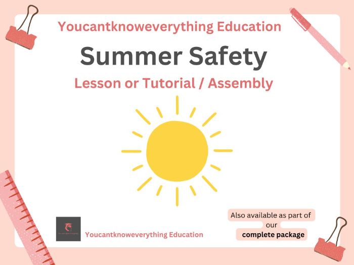 Summer Safety PSHE Lesson