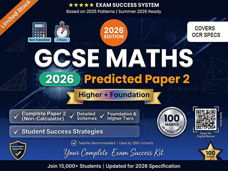 OCR GCSE Maths 2026 Paper 2 Predicted Bundle