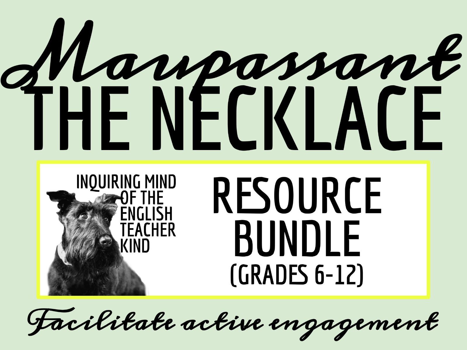"The Necklace" by Guy de Maupassant Quiz, Close Reading Worksheet, and Vocabulary Games