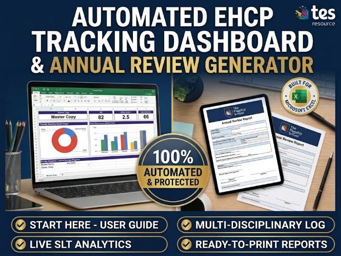 Automated EHCP Tracking Dashboard & Annual Review Generator (Microsoft Excel) | SENCO & SLT