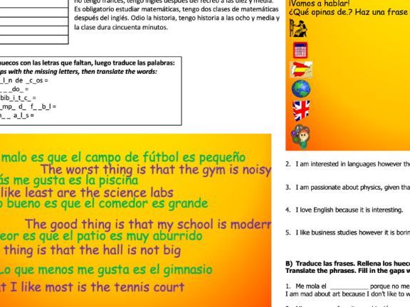 Viva AQA Mi vida en el Insti Punto de Partida 1 | Teaching Resources