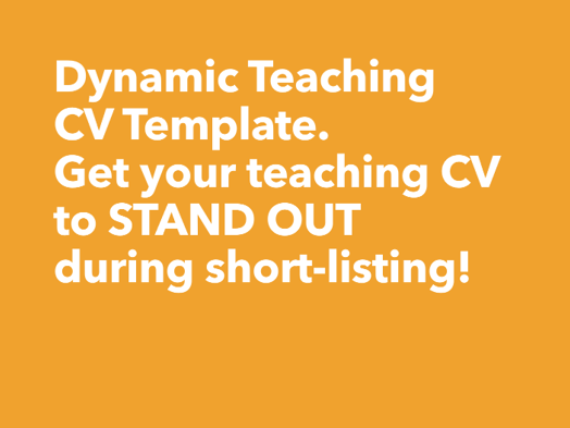Dynamic Teaching CV Template - STAND OUT JOB APPLICATION CV