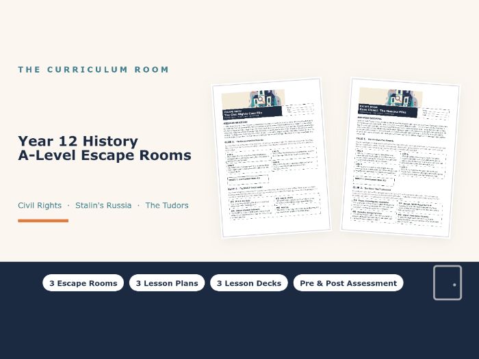 Year 12 History A-Level Escape Rooms: Civil Rights, Stalin's Russia, The Tudors