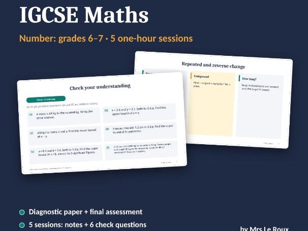 IGCSE mock revision: Number grades 6–7 (Edexcel 4MA1)