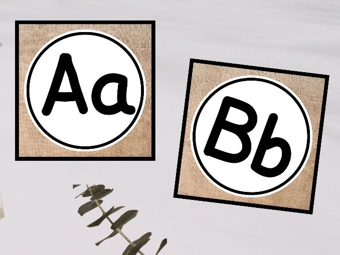 Alphabet Posters - Hessian theme