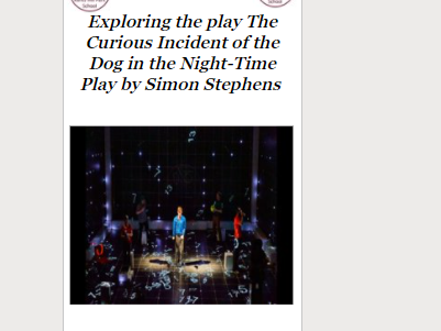 The Curious Incident of the Dog in the Nighttime Drama SOW including Booklet & Resources -20 Lessons