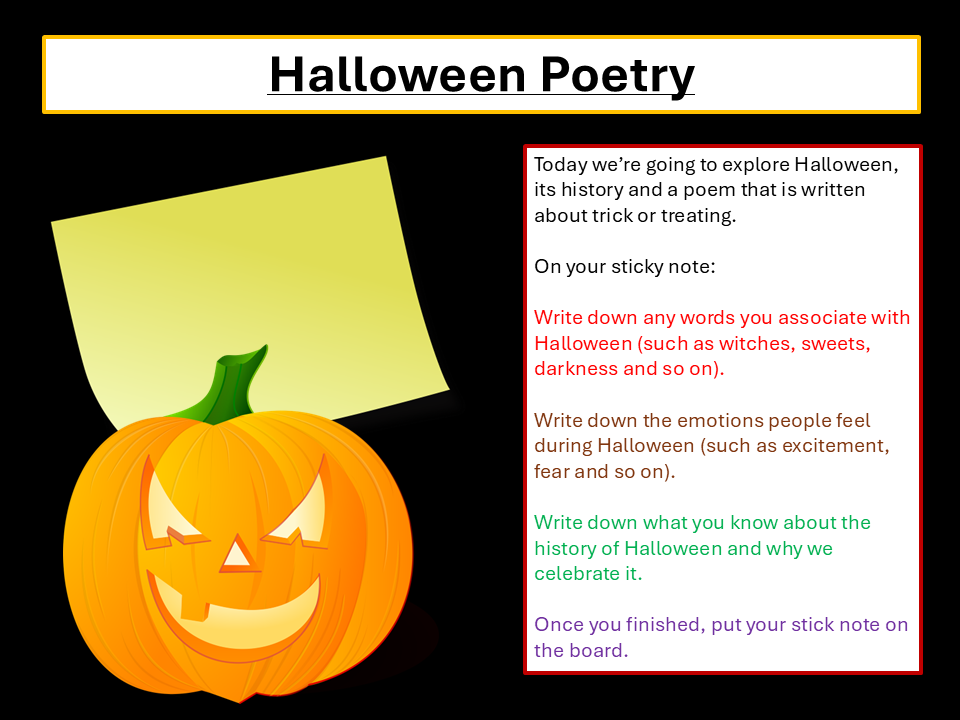 Halloween Poetry English