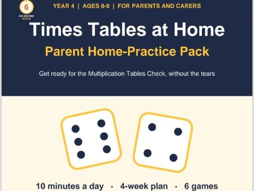 Year 4 Times Tables at Home | Parent Guide, 4-Week Plan & Games | MTC Practice | Printable PDF