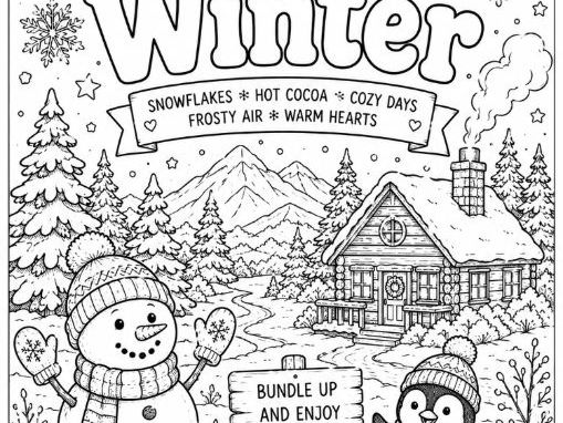 Winter Season Colouring Page