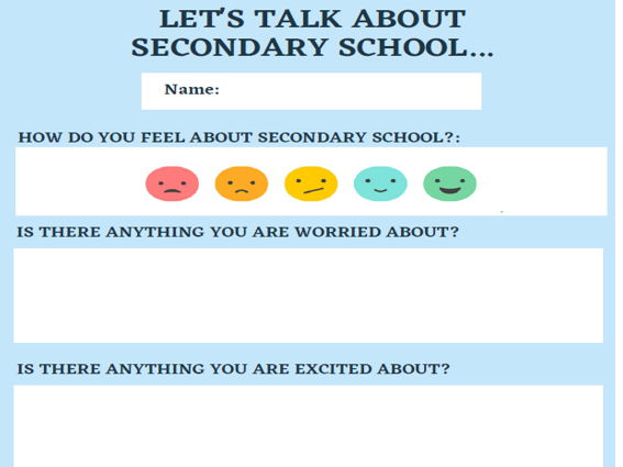 Transition to secondary school pupil's voice