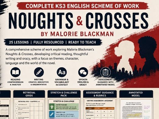 Noughts & Crosses by Malorie Blackman | Complete KS3 English Scheme of Work (25 Lessons)