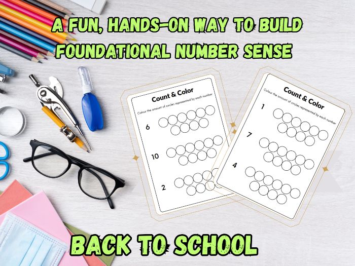 Count & Color Circles: 5 Worksheets to Master Quantity & One-to-One