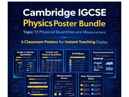 Mastering IGCSE Physics: Topic 1.1 Visual Reference Cards (Scalars, Vectors & Measurement) The Ultim