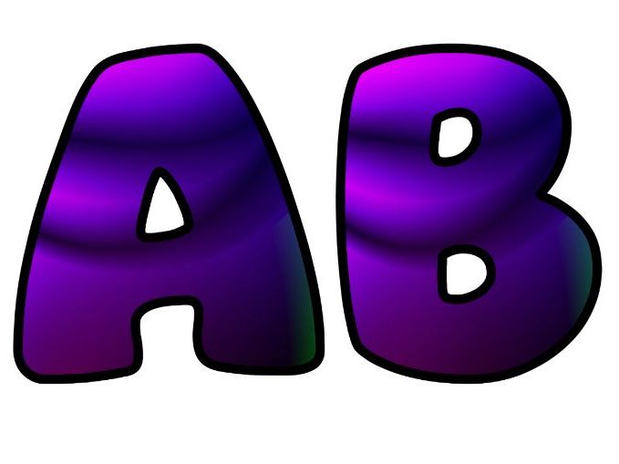 Purple Art 3D Alphabet Lettering Set | Classroom Display | Upper & Lowercase, 0-9