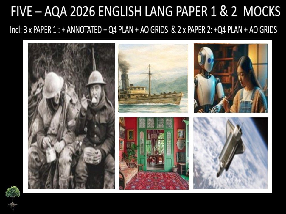 FIVE - AQA PAPER 1 & 2 | 2026 FULL MOCKS | ANNOTATED | Q4 PLAN | AO GRIDS