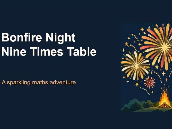 9 times table bonfire theme LKS2 lesson