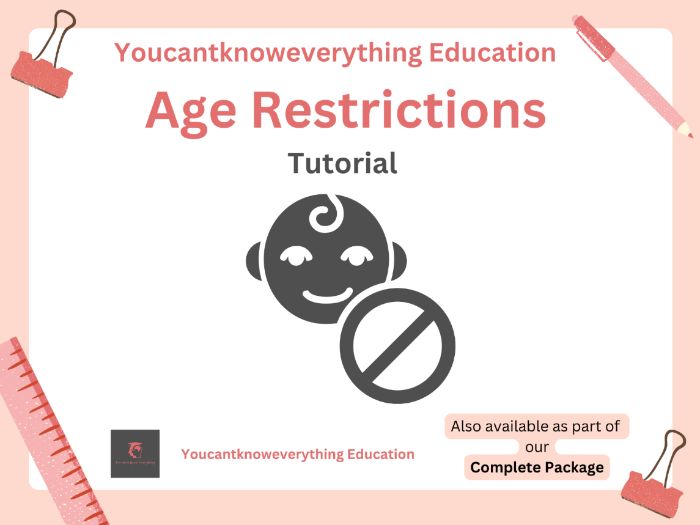 Age Restrictions Form Time Tutorial