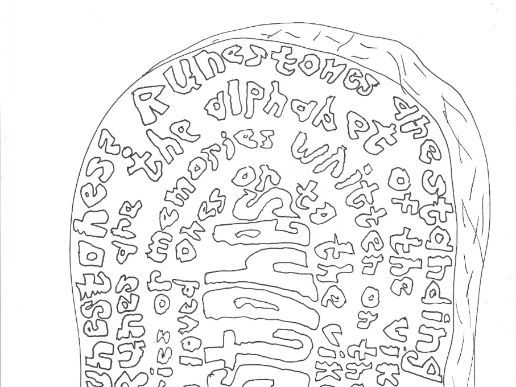 What are Viking Runestones? (History) Colouring Page