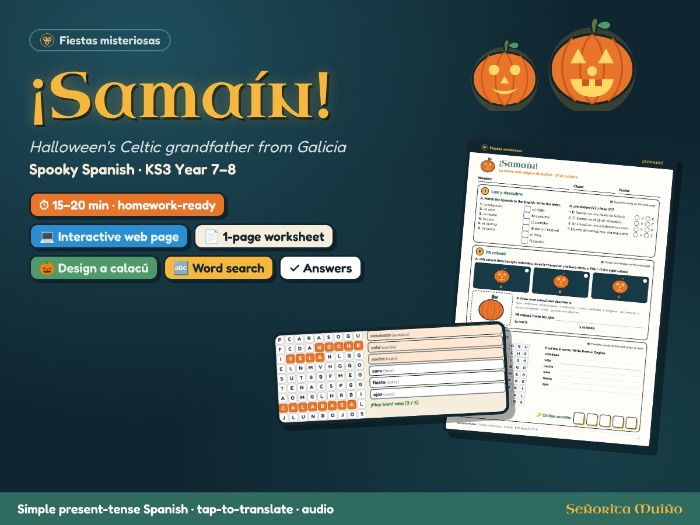 Spooky Spanish Samaín: Interactive Homework