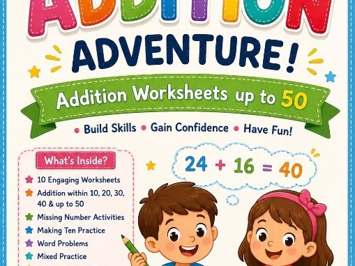 Addition Fun! Picture addition worksheet [Ages 5-7], Early Math