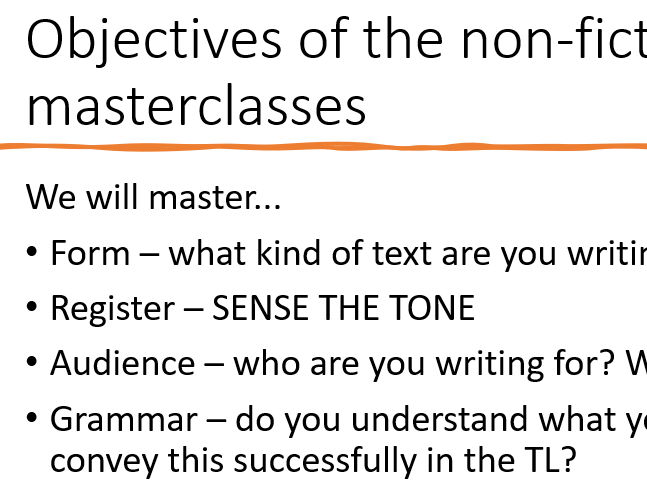 A Level French Translation Workshops