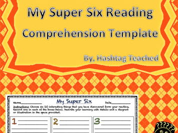 My Super Six Reading Comprehension Note Taking Template