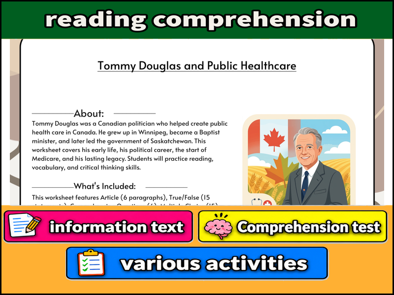 Tommy Douglas and Public Healthcare  & Comprehension Test