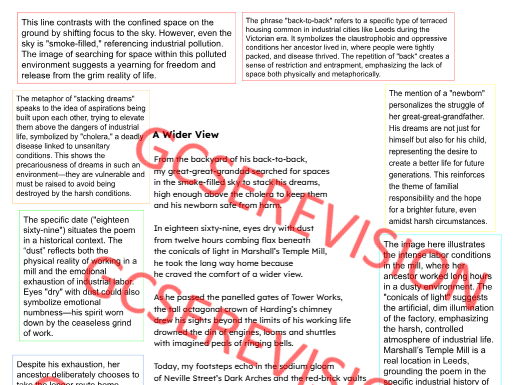 Worlds & Lives Grade 9 Analysis