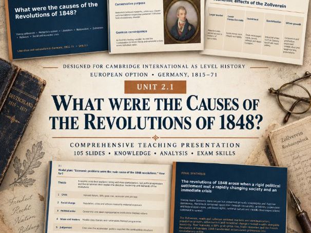 Causes of the Revolutions of 1848 | Cambridge AS Level History 9489 | Unit 2.1