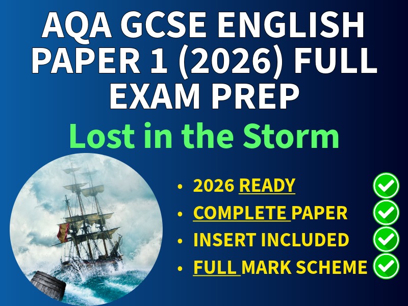 AQA Style GCSE English Language Paper 1 (2026) – Lost in the Storm – Practice Paper Inc Mark Schemes
