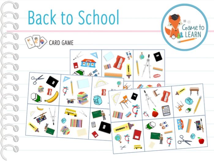 Back to School Card Game (KS1/2/3) Teaching Resources