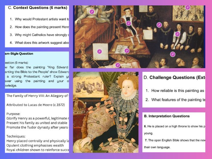 Tudor Propaganda: Interactive Hotspot Activity and Teaching Resources (KS3/4)
