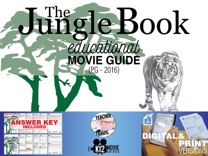 The Jungle Book Movie Guide Questions Worksheet (PG 2016