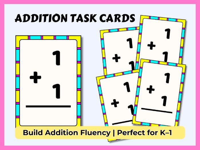 Addition Task Cards (K–1)