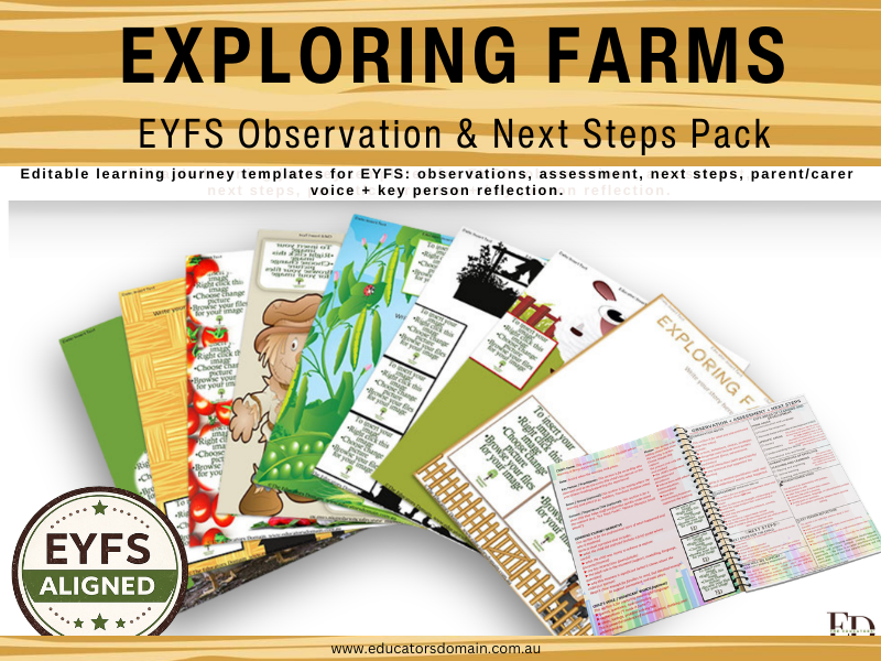 Exploring Farms EYFS Learning Journey Templates