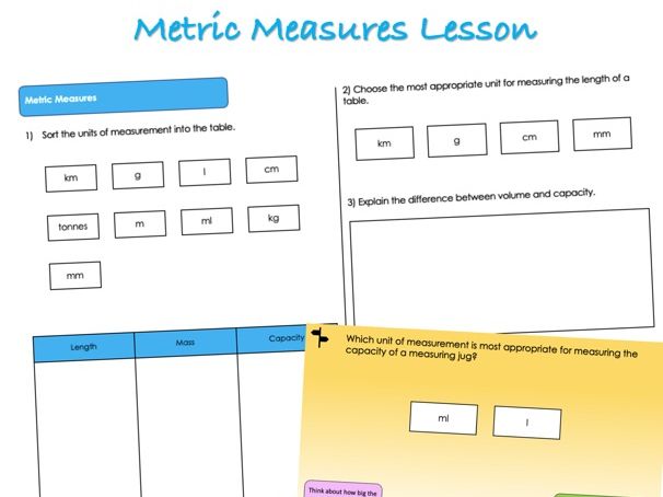 Year 6 Converting Units - Metric Measures Lesson