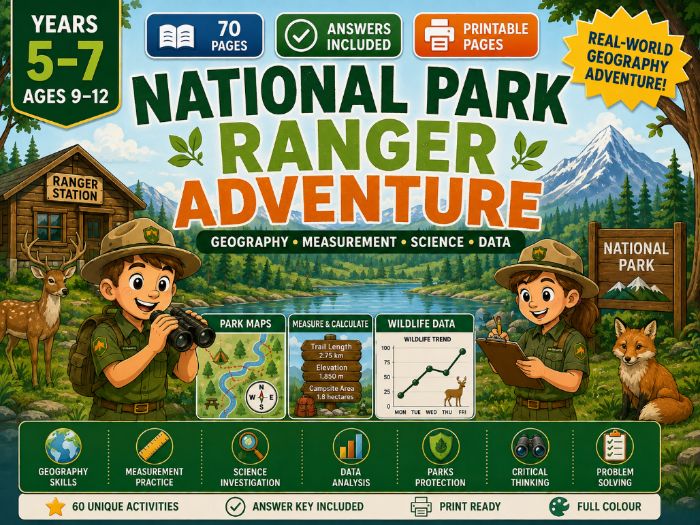 National Park Ranger Adventure | Geography, Maths & Science Activities | Years 5–7