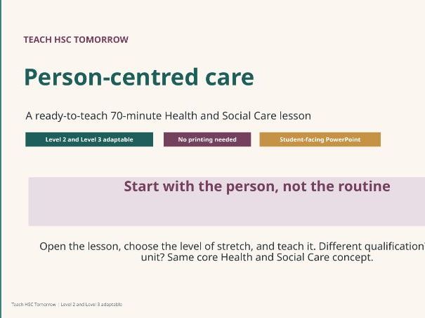 Teach health and social care tomorrow bundle