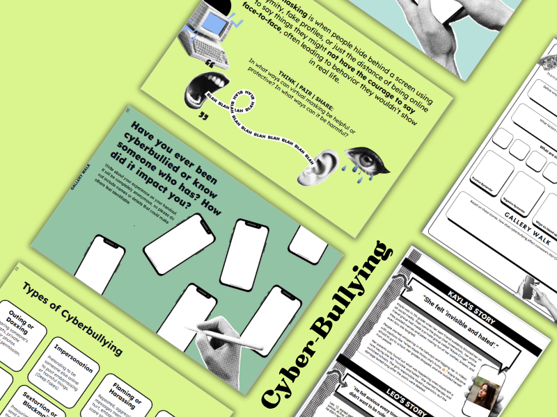 Cyberbullying Health Lesson & Gallery Walk | Digital Citizenship & Online Safety