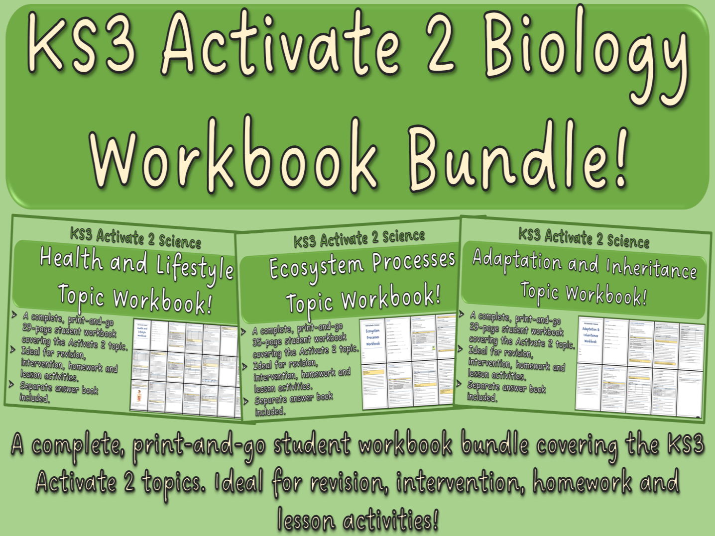 KS3 Activate 2 Biology Workbook Bundle