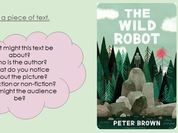 The Wild Robot reading planning Year 3