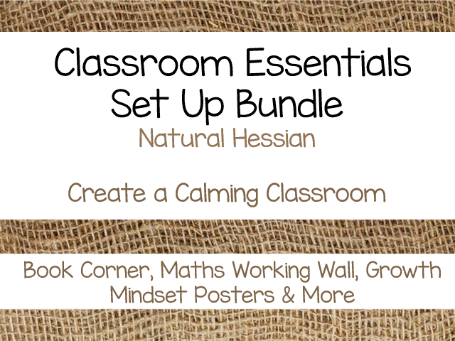Classroom Essentials Display Bundle Natural Hessian
